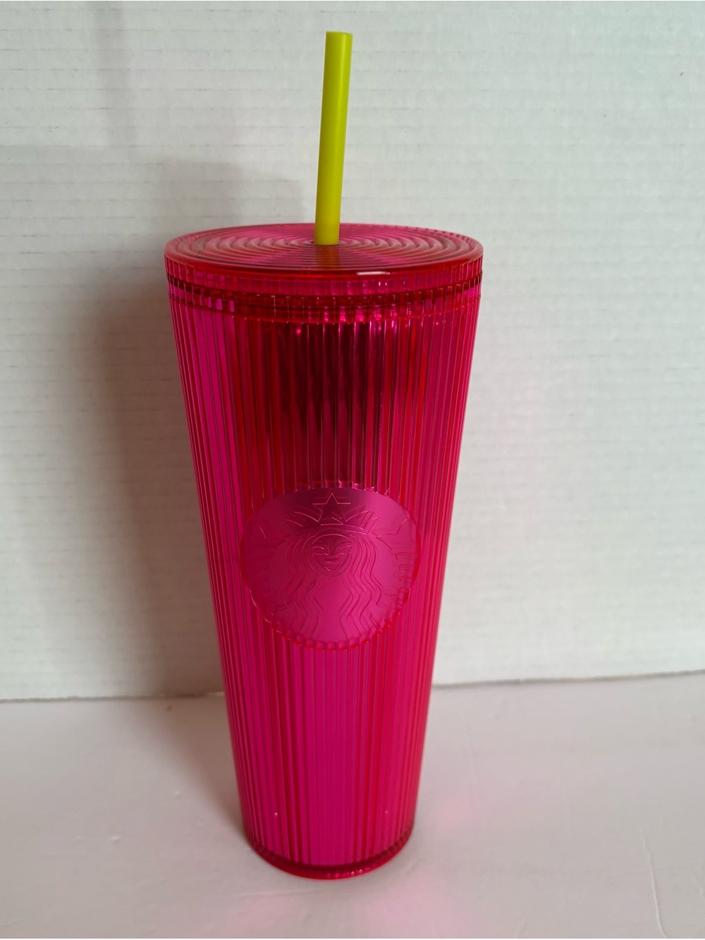 Starbucks 2023 summer plated magenta Venti tumbler NEW